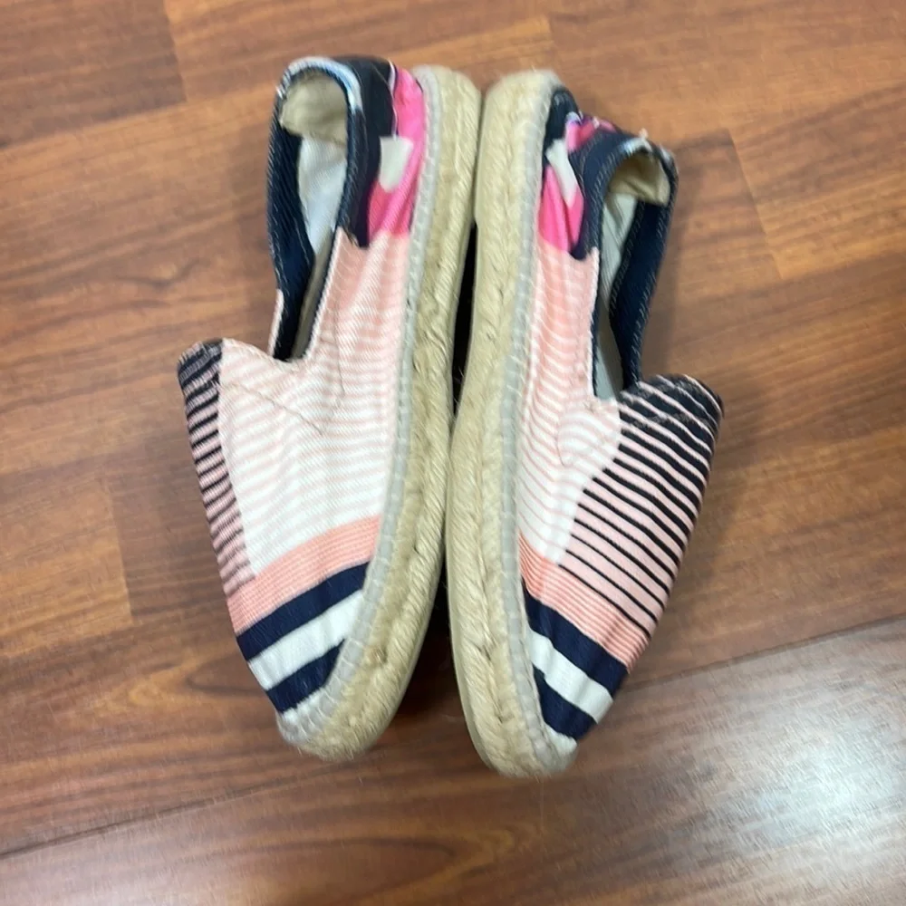 Pierre-Louis Mascia Striped Espadrilles Pink & Navy Sz 38 NWOT
